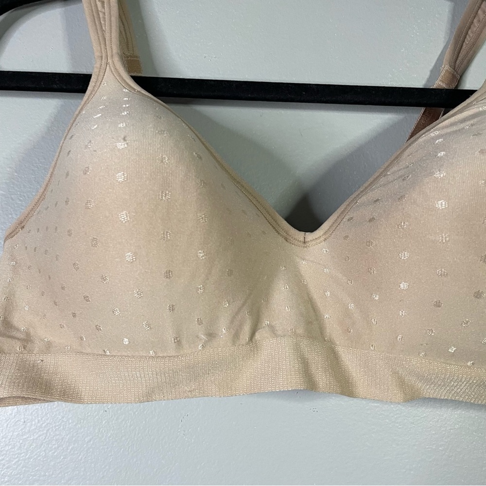 Bali Polka Dot Nude Cream Tan Underwire Bra Size 38C - Picture 4 of 5